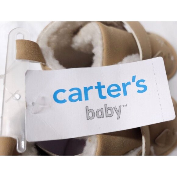 Carter's Baby Girl's 2 (3-6) Months Faux Fur Brown Fox Face Winter Booties - Picture 9 of 12